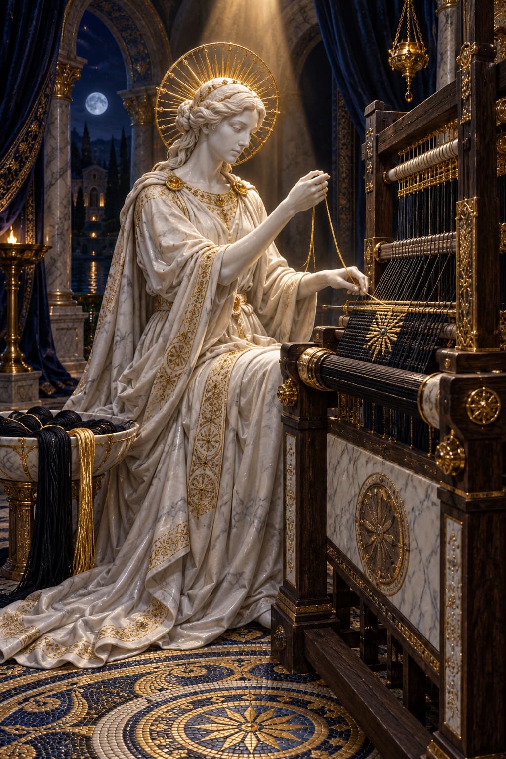 Illustration de La Tisseuse